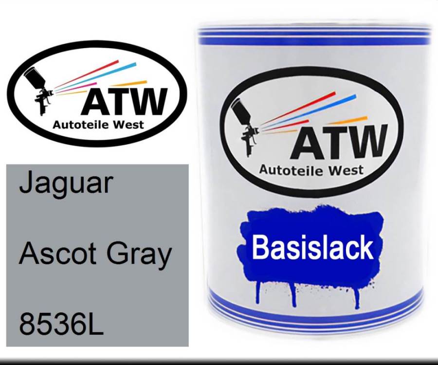 Jaguar, Ascot Gray, 8536L: 1L Lackdose, von ATW Autoteile West.